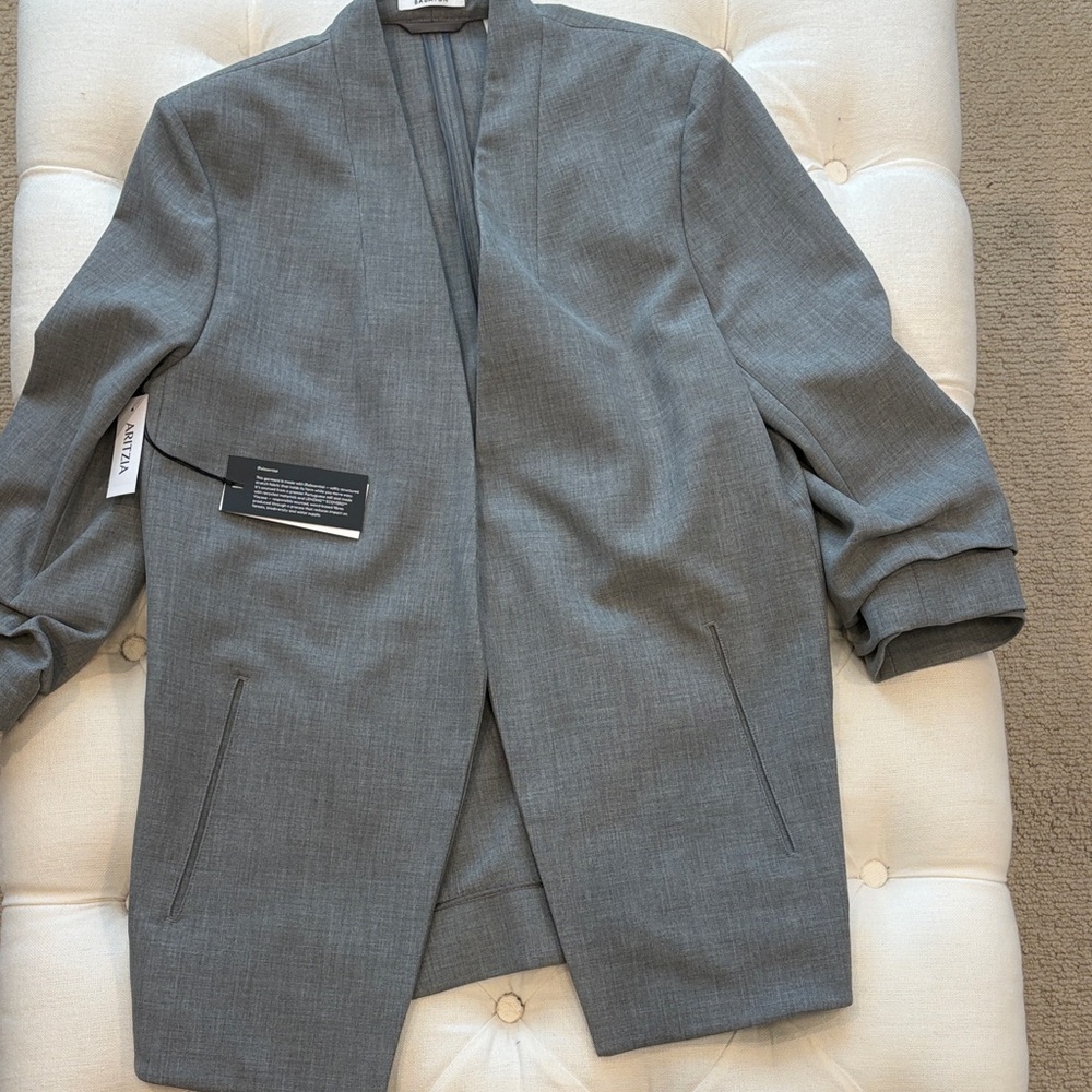 Babaton Charcoal Open-Front Blazer